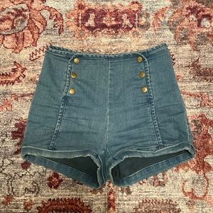 Urban outfitters high waist stretch denim shorts
